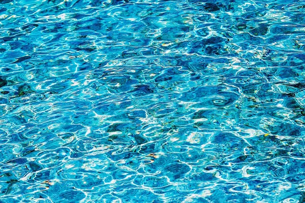 Eau turquoise de piscine vue en détail